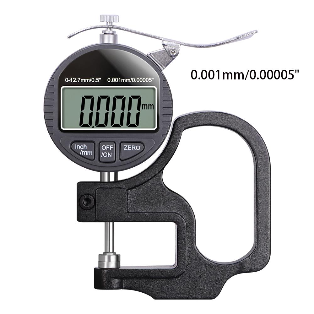 Electronic Thickness Gauge 0.01/0.001mm 12.7mm LCD Screen Digital Micrometer Thickness Meter Gauge Micrometro Measuring Tool