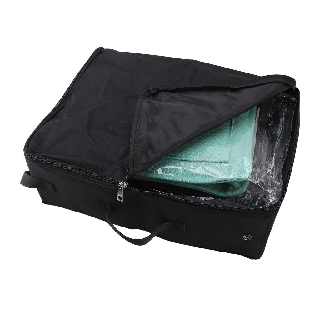Cat Travel Litter Box with Zipper Lid Foldable Waterproof Convenient Handle Portable Travel Litter Box for Home Outdoor Car