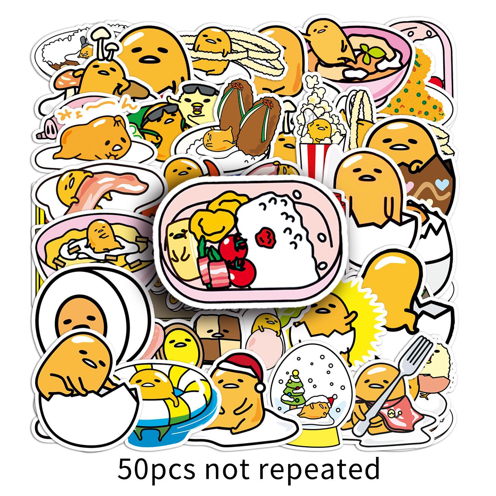 

50 Листов Sanrio Ленивое Яйцо Водонепроницаемые Наклейки для Ноутбука или Планера