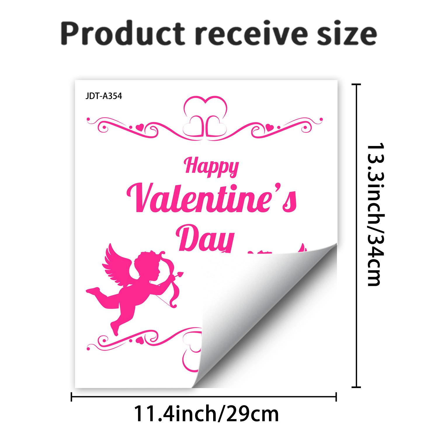 

День святого Валентина Ангел Стрельба из лука Витрина Праздничные украшения Статические наклейки JDT-A354