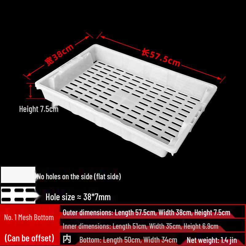Thickened Leak-Proof Plastic Seafood Crate for Aquaculture and Refrigeration Handling, White Basin Frame Thickened White Turnover Box