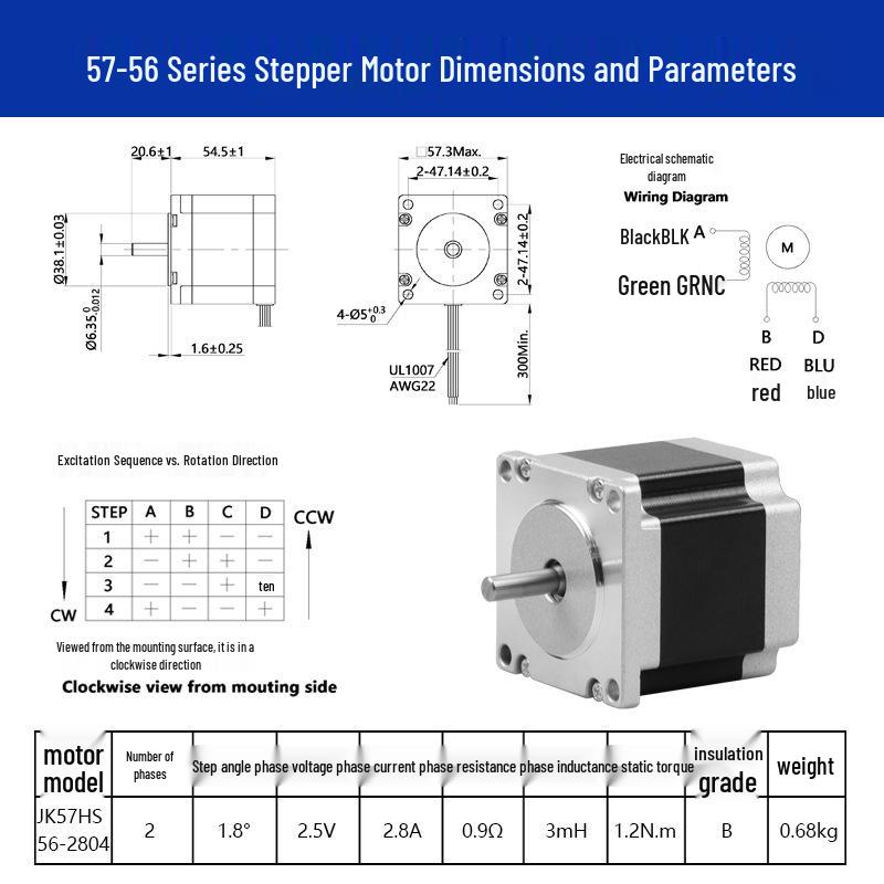 Two-Phase Stepper Motor for Textile Machinery, Screw Machine, Miniature DC High Torque Motor