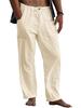 2022 Men's Linen Yoga Beach Pants: Casual Summer, Loose Fit, Drawstring Waist, with Pockets