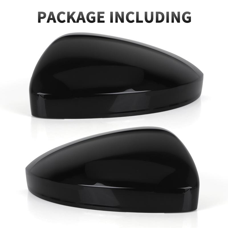 Gloss Black/White Car Door Wing Mirror Cover Cap For VW Tiguan 2017 2018 Tayron Car Accessories