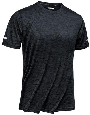 [TACVASEN] Men's Short-Sleeve T-Shirt, Training Wear, Tennis Shirt, Sports Shirt, Quick-Drying, Running Wear, Reflective Tape, Half-Sleeve Top, Fitnes