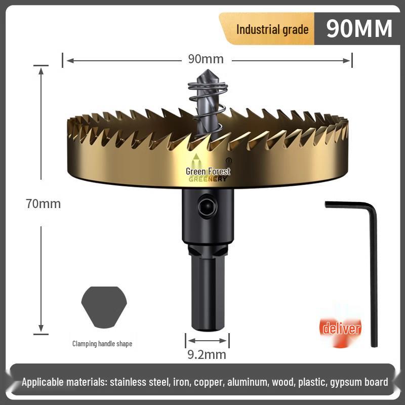 Green Forest Stainless Steel High-Speed Hole Saw Drill Bit Set for Metal and Steel Plates