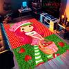 Strawberry Shortcake  Carpet Rug for Living Room Bedroom Home Sofa Decoration,Kids Play Nonslip Floor Mat