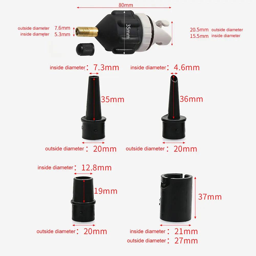 3/4 In1 Set  Air Valve Conversion Head with Air Valve Nozzles Paddleboard Pump Adapter for Inflatable Boat Stand-Up Paddleboard