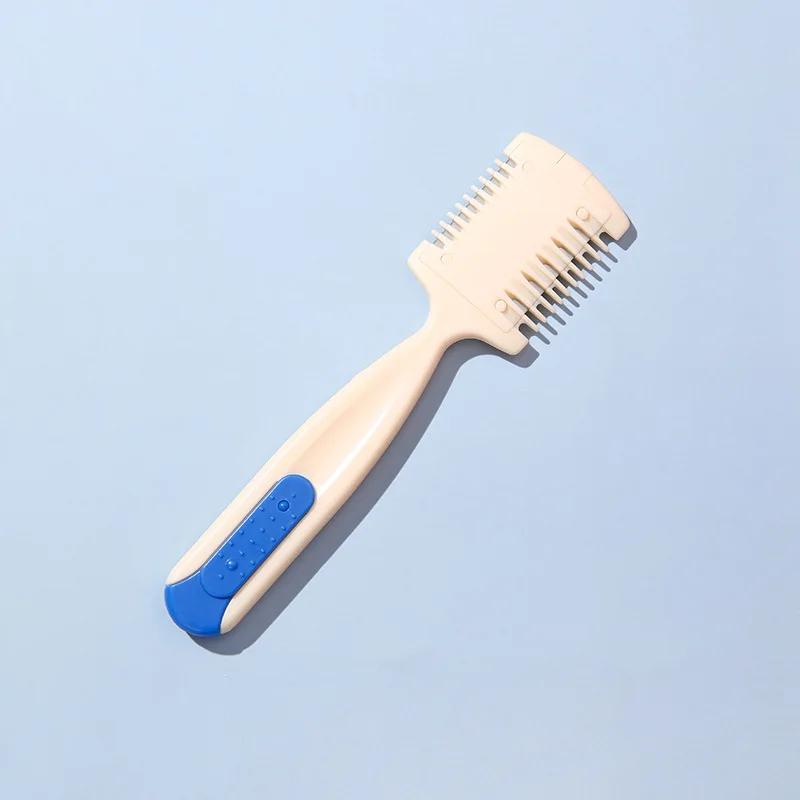 

Новый белый пластиковый гребень для распутывания волос - Инструмент для укладки волос против спутывания для гладкого ухода за волосами синий