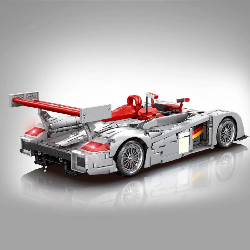 Technicial Racing White Car MOC 23044 Sports Model Car Set 2426PCS, 1:10 Race Cars Building Blocks Birthday Gift for Adults Kids