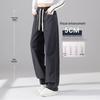 Baleno Women's Faux Denim High-Waist Straight Leg Casual Pants