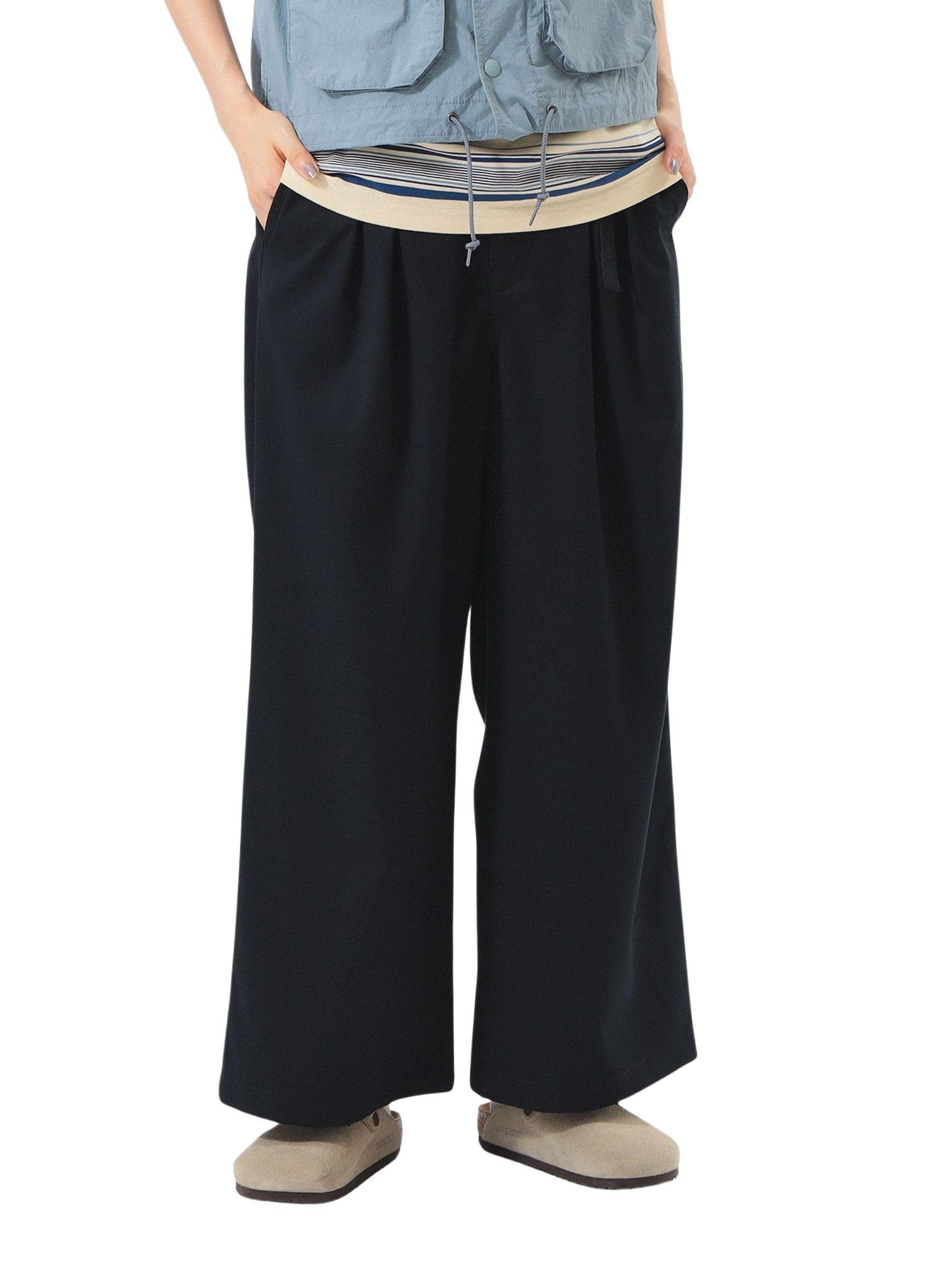 

Beams Boy Work Pants [Special Order] Gramicci 2-Pleat Wide Slacks, FW 25 Women s, Navy, One Size