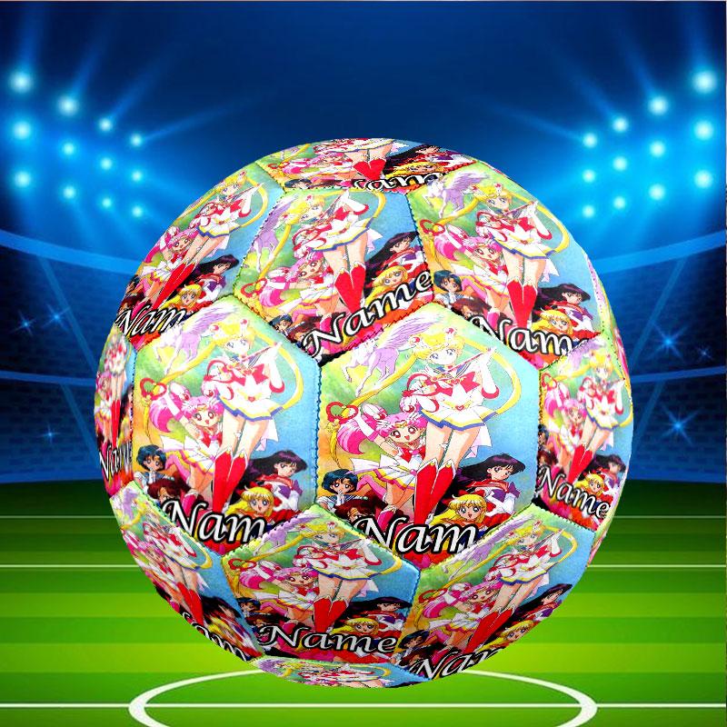 Custom Name Personalized Sailor Moon Print Size 5 Soccer Ball Training & Match Football, for Team, Kicking, Gift for Football Enthusiasts