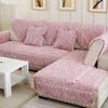 European Style Thickened Flannel Sofa Cushion Fashionable Rose Anti Slip Sofa Cover Sofa Towel Cover
