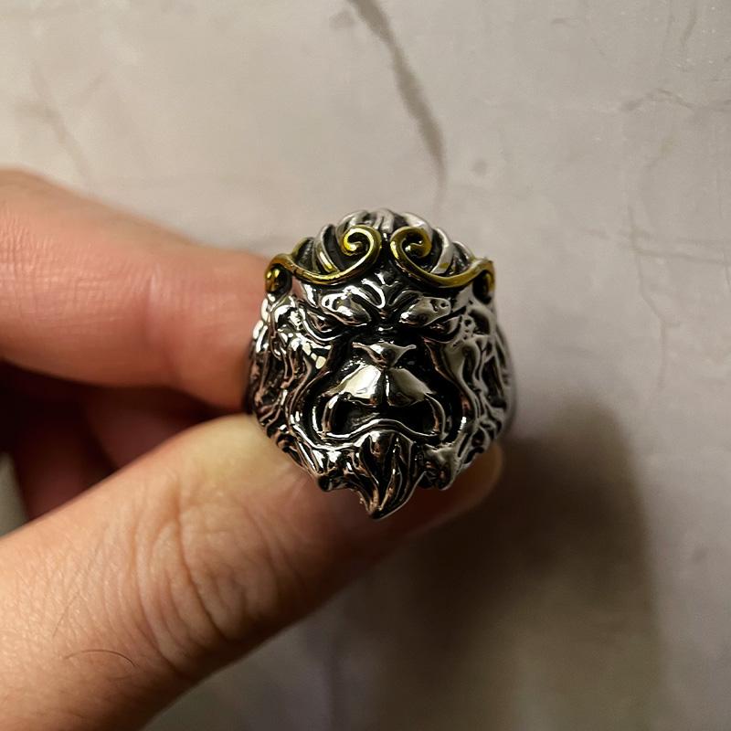 

Retro Black Myth Wukong Ring For Men Punk Gothic Zircon Large Adjustable Ring Journey To The West Monkey King Accessories Gift resizable