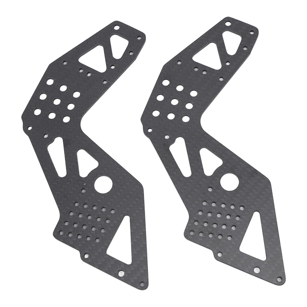2Pcs Chassis Side Panels Black Strong Protection Lightweight Carbon Fiber for Losi 1:8 LMT 4WD Solid Axle RC Off Road Vehicles