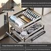 Handun Titanium Gray Aluminum Alloy Kitchen Cabinet Drawer Dish Rack