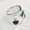 Minimalist Rhinestone Open Ring For Women Korean Fashion Geometry Adjustable Knuckle Ring Party Jewelry Lady Gift