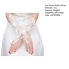 Luvas Longas de Renda Femininas Luvas de Noiva Sem Dedos com Alças para Dedos Pérolas Artificiais Elegantes Acessório de Luvas de Casamento para Chá da Tarde Baile Ópera Noite