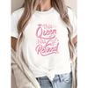Letter Print Crew Neck T-shirt, Casual Short Sleeve Top For Spring & Summer, Women's Clothing