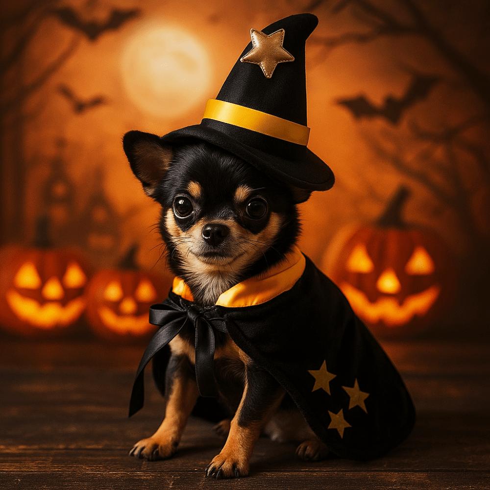 with Witch Hat Cat Cosplay Cloak Star Kitten Dress Funny Small Dog Knight Cape  Cat