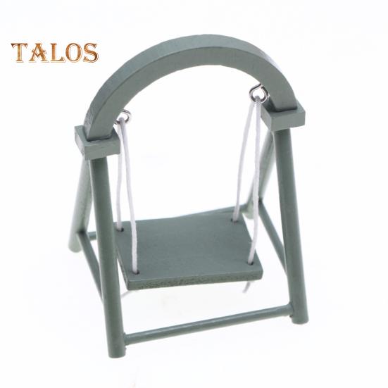 

1/12 Миниатюрное кресло-качели Реалистичные мини-качели для патио Кукольный аксессуар Мини-мебель Кресло-качели для миниатюрных домов Кукольный особняк зелёный