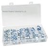 60-Piece Galvanized Mini Double Ear Clamps 7-16mm Set for Pipe and Hose Fixing