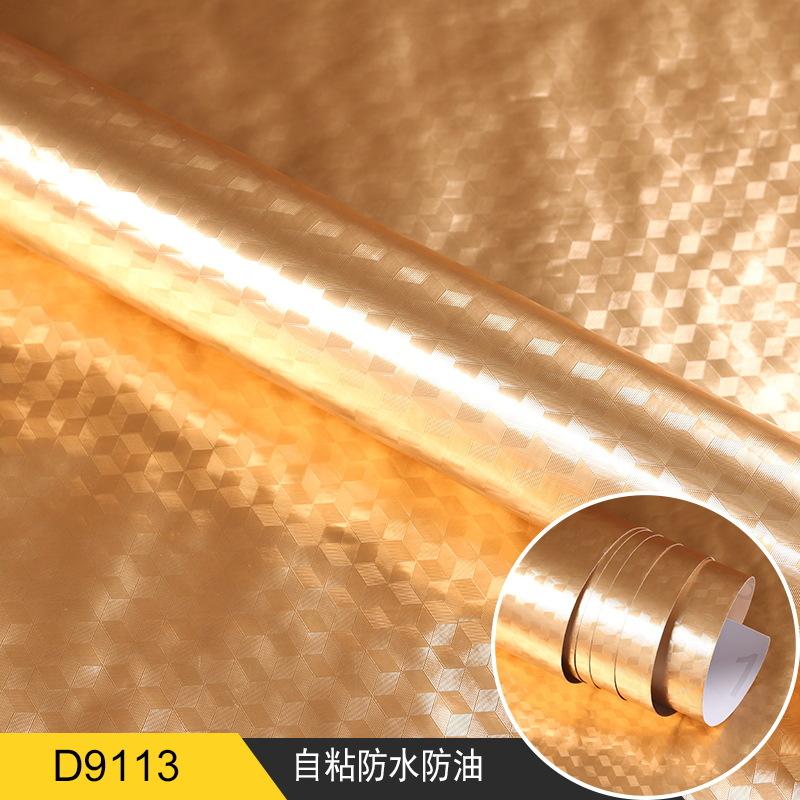 Kitchen Oil-proof Waterproof Stickers Anti-fouling High-temperature Aluminum Foil Self-adhesive Wallpaper Stove Cabinet Stickers