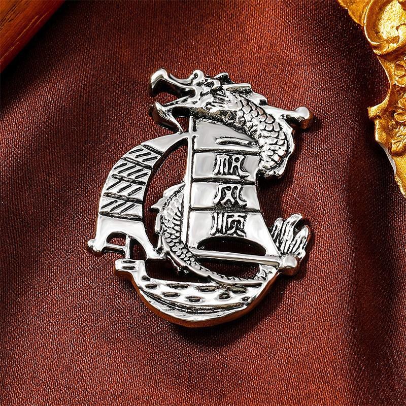 Retro Oil Drip Cartoon Dragon Shape Brooch Zodiac Personality Suit Coat Accessories Pin Jewelry