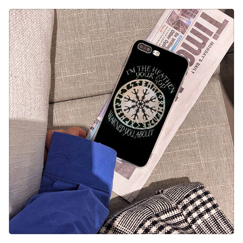 Viking Vegvisir Odin Nordic Telefon Fall für iPhone 11 12 13 mini pro XS MAX 8 7 6 6S Plus X 5S SE 2020 XR fall