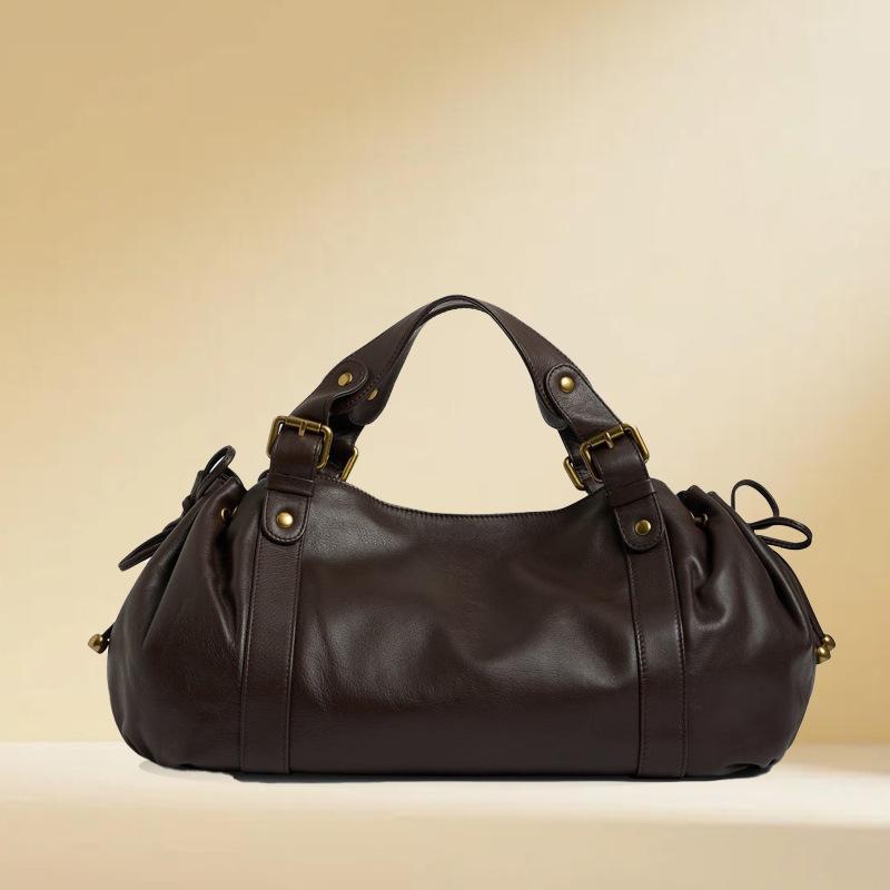 Beliebte Luxus-Kordelzug-Tragetasche für Damen Plissiertes Design Achselhöhle Handheld Umhängetasche Tägliche Lässige Handtasche