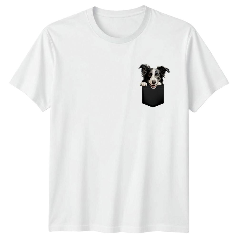 Border Collie Dog Pocket Animals Unisexs TShirt Unisexs Tee Graphic Shirt S