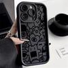 Black Graffiti Phone Case For Xiaomi 14T Pro 13 12 11 Lite 5G 14 13T 12T Poco F6 F5 X6 X5 X3 M6 Pro 4G Silicone Shockproof Cover