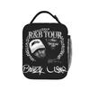 Chris Brown Usher R&B Tour 2026 Insulated Lunch Bags for Men Women Storage Food Box Portable Thermal Cooler Bento Box For Work