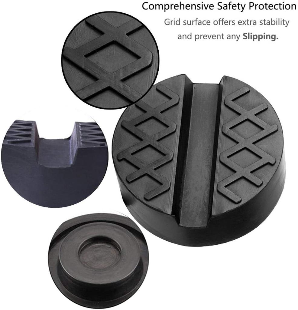 Universal Floor Slotted Car Jack Rubber Pad Pressure Resistant Jacking Tool Pinch Weld Side Lifting Disk For Lexus Subaru Fiat