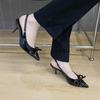 Fashion Summer High Heel Women Sandals Shoes Fashion Shallow Butterfly-knot Shoes Elegant Wedding Party Shoes
