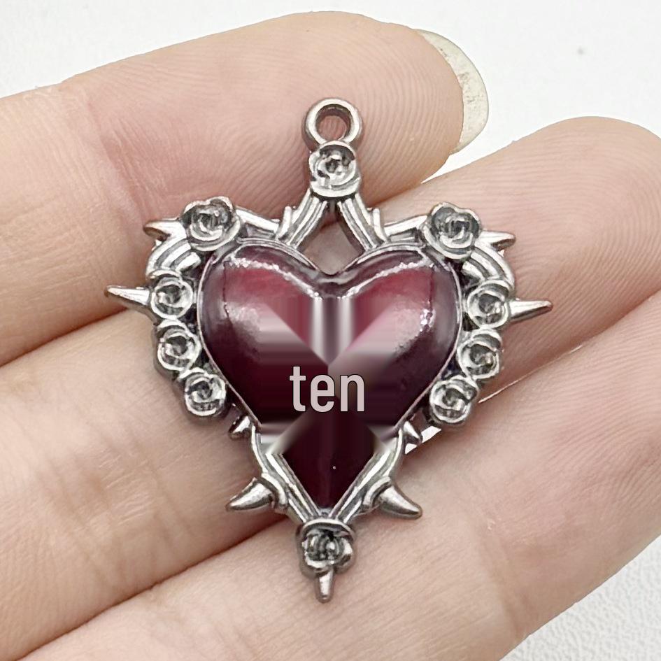 European & American Retro Dark Style Rose & Cross Pendant Accessories