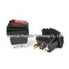 LECI Waterproof 3-Pin Red Rocker Switch, 2 Positions, 6A 250V with High-Power Light