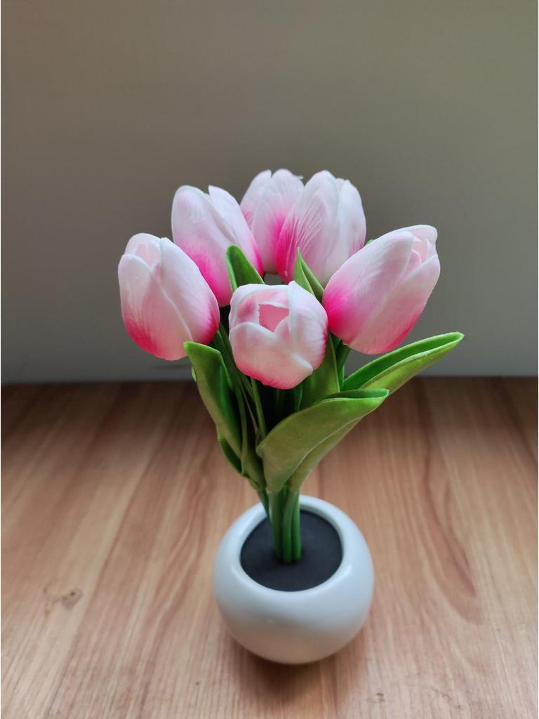 Dimmbares LED-Tulpen-Nachtlicht Blumenstrauß für Schlafzimmer-Dekoration