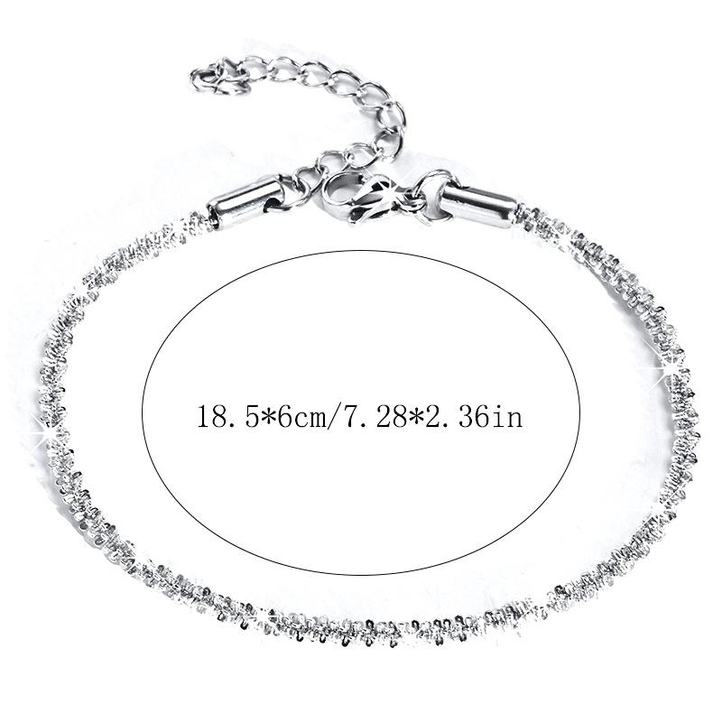 Gypsophila Anklet Female Summer Sparkling Anklet Shiny Anklet Korean Style Fashion Simple Foot Chain For Women Jewelry Gift