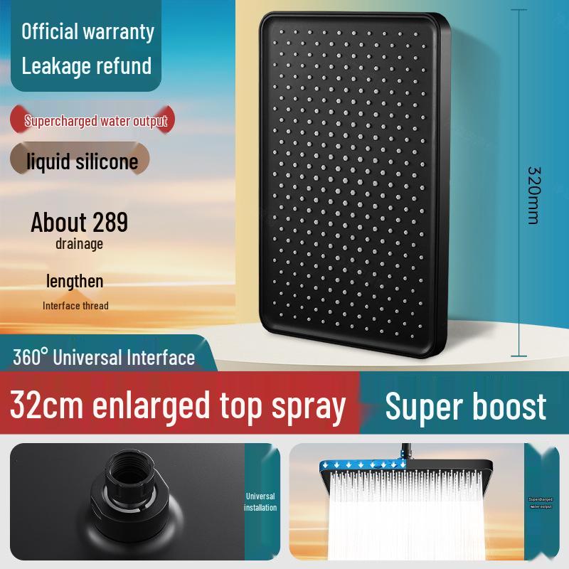 Supercharged Large Shower Head - Single Bathroom Spray Head