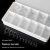 550pcs Foldable Transparent False Toenail Tips - Full Cover Frosted Design