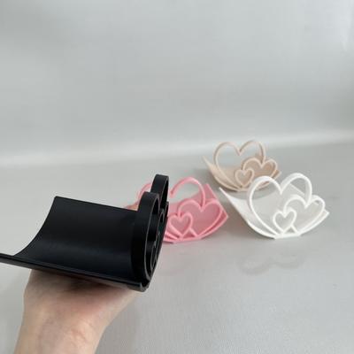 Heart-shaped Toilet Roll Holder 3D Printed Stable Toilet Paper Rack Rust-proof No-slip Base Paper Towel Container Tissue Storage