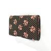 Indenya Inden Business Card Case, Large Capacity, Deerskin Leather, Black with Pink Lacquer, Cosmos Pattern, 2501-51-175
