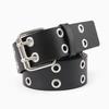 The New Punk Chicken Eye and Air Eye Hollowed-out Style Spicy Girl Workwear Belt with Ins Double-needle Roller Buckles Is Versatile