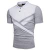 Summer Men's Casual Splicing Three-dimensional Men's Top Short Sleeved Lapel Polo Shirt Fashionable