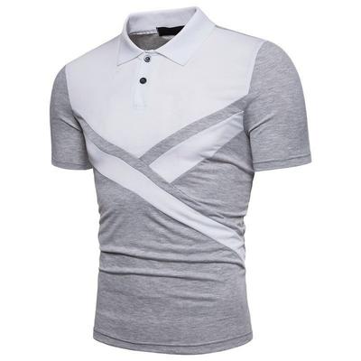 Sommer Herren Lässig Spleißerei Dreidimensional Herren Oberteil Kurzarm Kragen Poloshirt Modisch