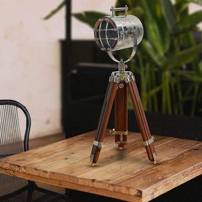 Ručně vyráběná hnědá stativová bytová dekorace LED bodová lampa 76,2 cm