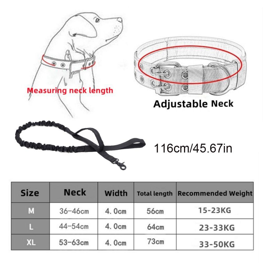 Wear-resistant for Outdoor Tactical Dogs Collar Pets Collars Dog Accessories Shepherd Training Rope