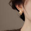 French Vintage Pearl Leaf Stud Earrings - Elegant and Versatile Luxury Accessory for Women